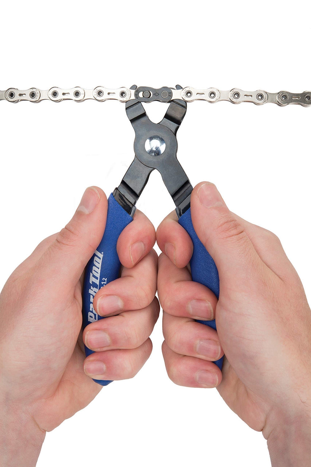 Park Tool MLP-1.2 primer plano de la mordaza que muestra perfil para eslabón rápido
