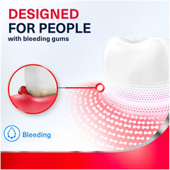 Parodontax textura de la crema dental resaltando limpieza y suavidad