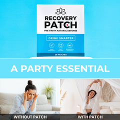 Party Treats parche colocado en brazo en uso cómodo y discreto