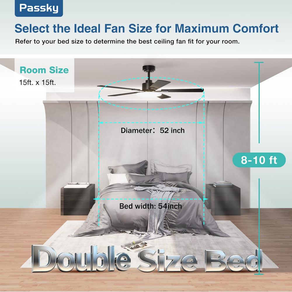 Passky app Bluetooth en móvil controla ventilador y luz fácilmente