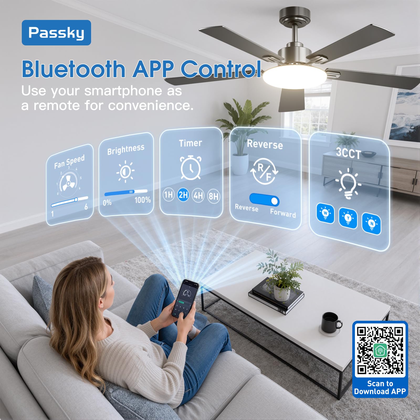 Passky luz LED regulable en tres temperaturas para ambiente ideal