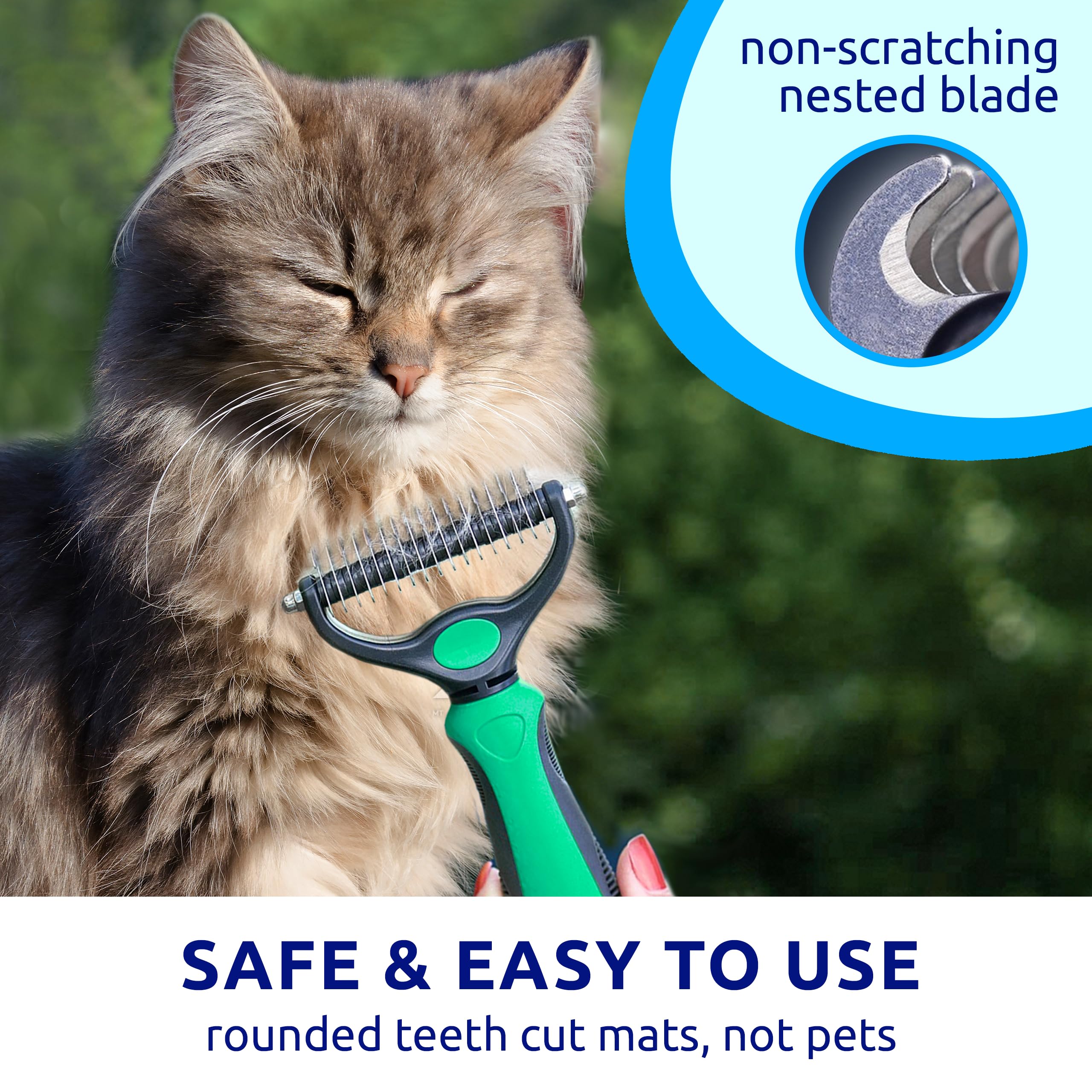 Pat Your Pet mango ergonómico para agarre cómodo y control