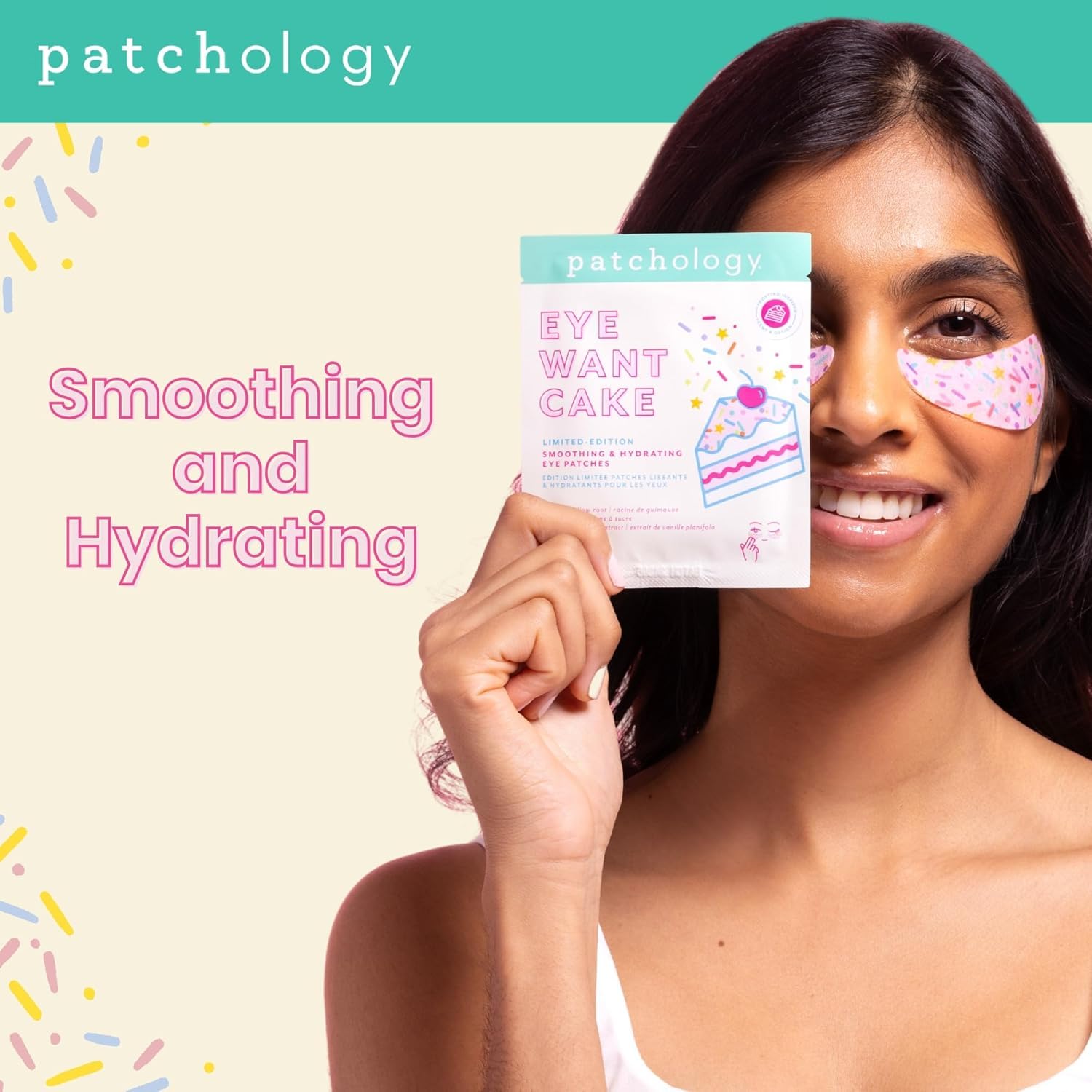Patchology parche en mano para comparar tamaño y mostrar facilidad de uso