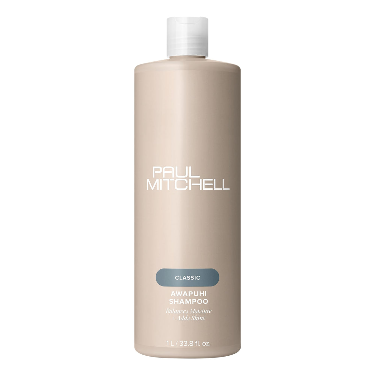 Paul Mitchell envase frontal mostrando tamaño y marca, fácil identificación