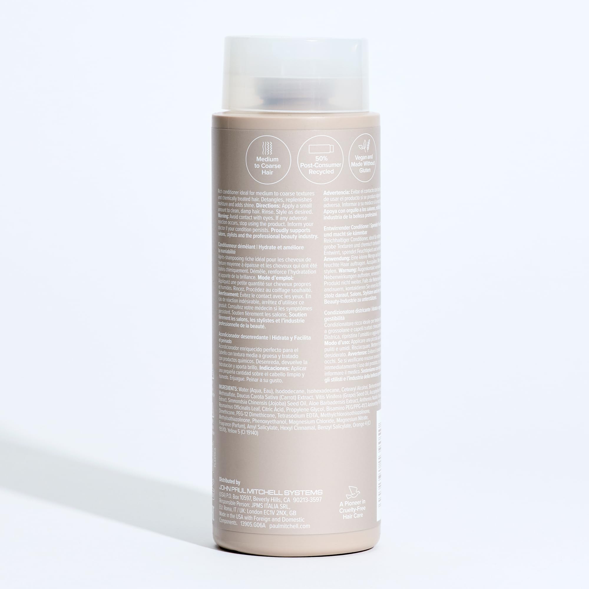 Paul Mitchell cierre y material reciclado del envase sostenible