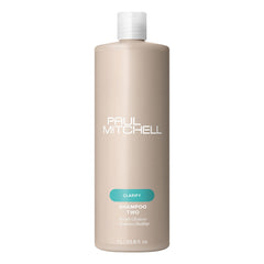 Paul Mitchell Shampoo Two frasco frontal mostrando etiqueta y beneficio de limpieza profunda