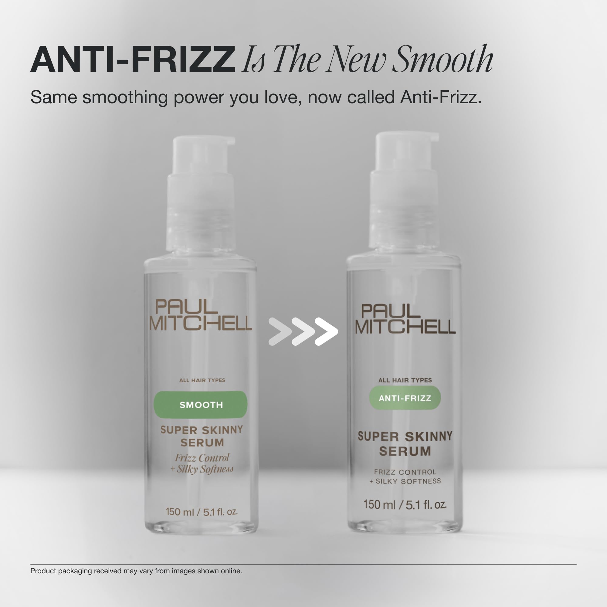 Paul Mitchell textura del serum en las manos que ilustra absorción ligera