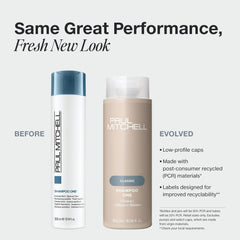 Paul Mitchell espuma cremosa en mano que ilustra limpieza efectiva y fácil aplicación