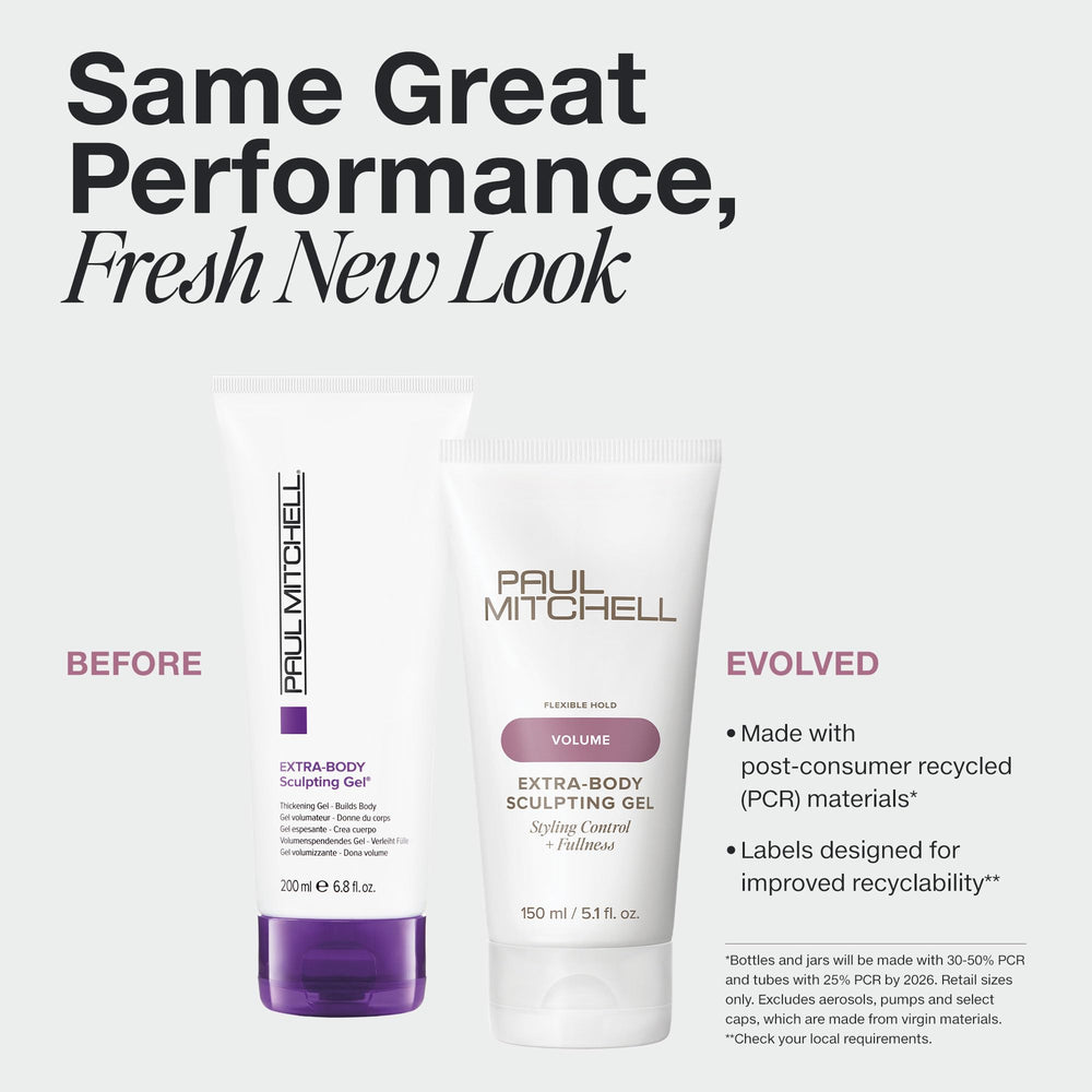 Paul Mitchell gel textura en primer plano para cuerpo visible