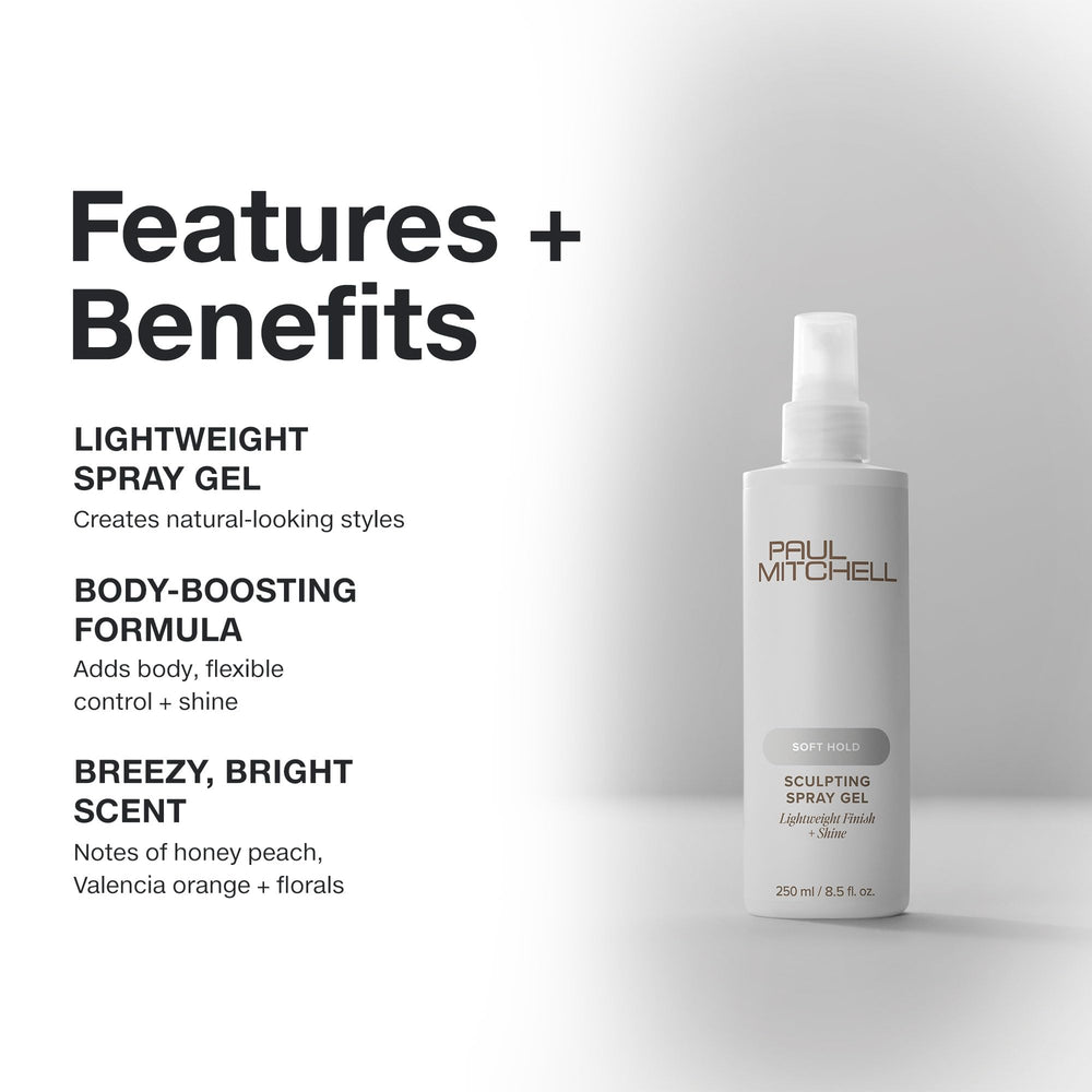 Paul Mitchell aplicación sobre cabello mojado para definición y volumen flexible