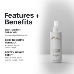 Paul Mitchell aplicación sobre cabello mojado para definición y volumen flexible