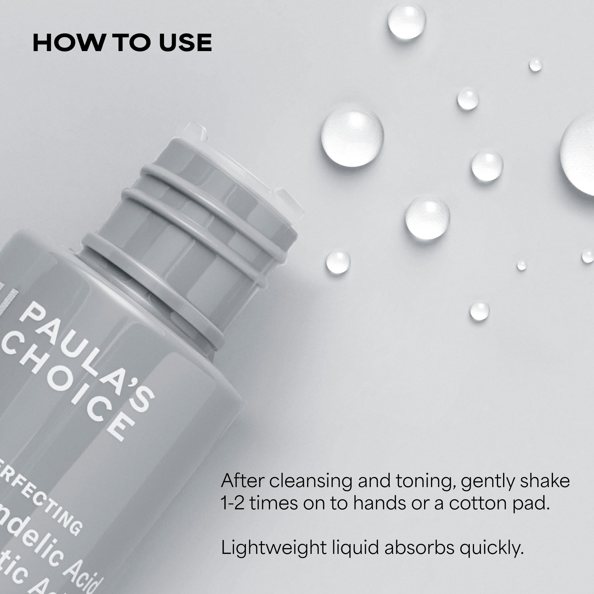 Paula's Choice gota del exfoliante mostrando concentración suave