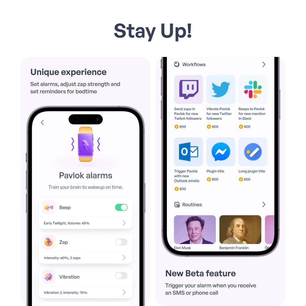 Pavlok comparación de tamaño en mano para ver escala y portabilidad