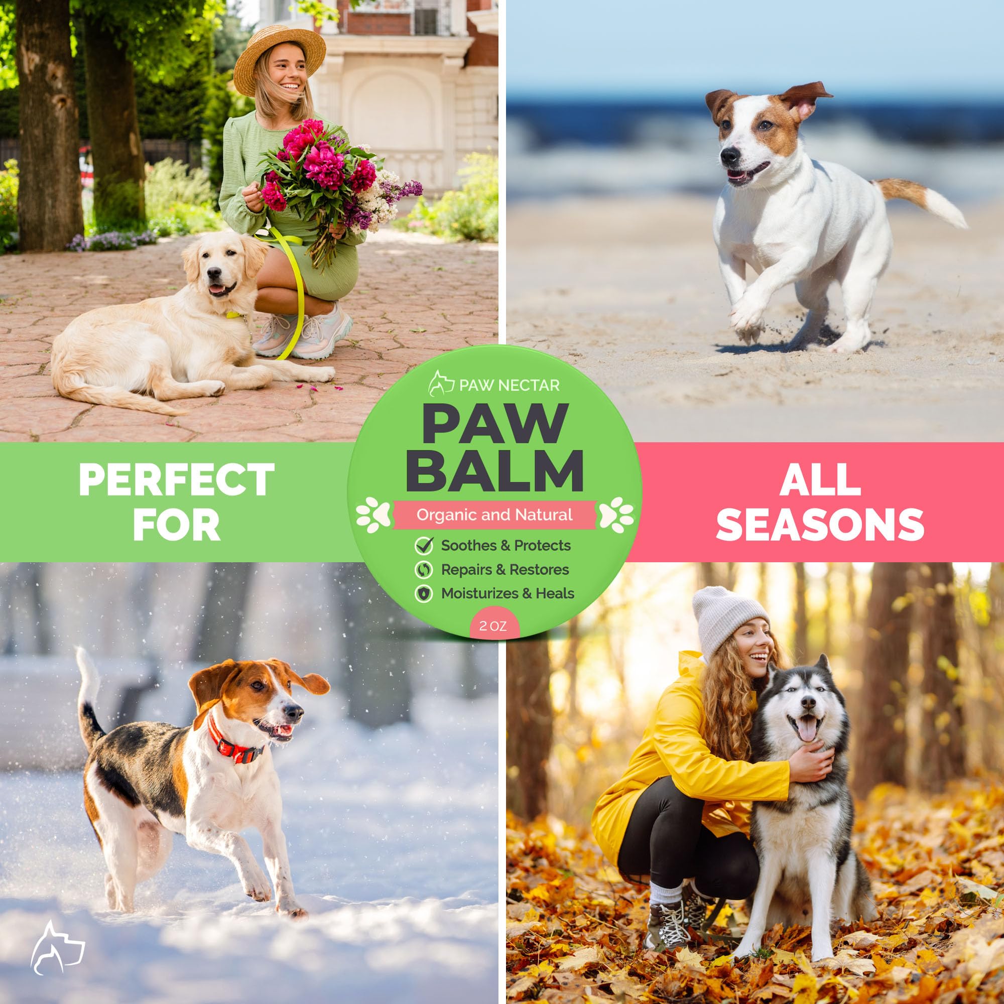 Paw Nectar etiqueta e ingredientes orgánicos lista clara y segura