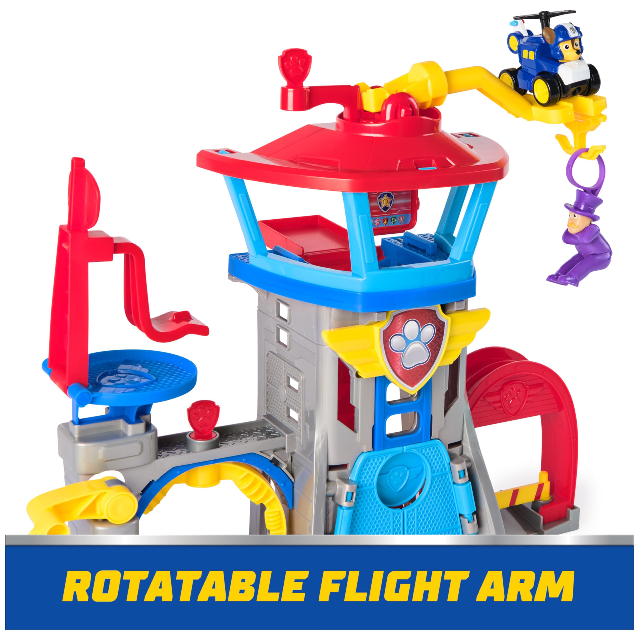 Paw Patrol coche de Chase primer plano con ruedas reales para juego dinámico
