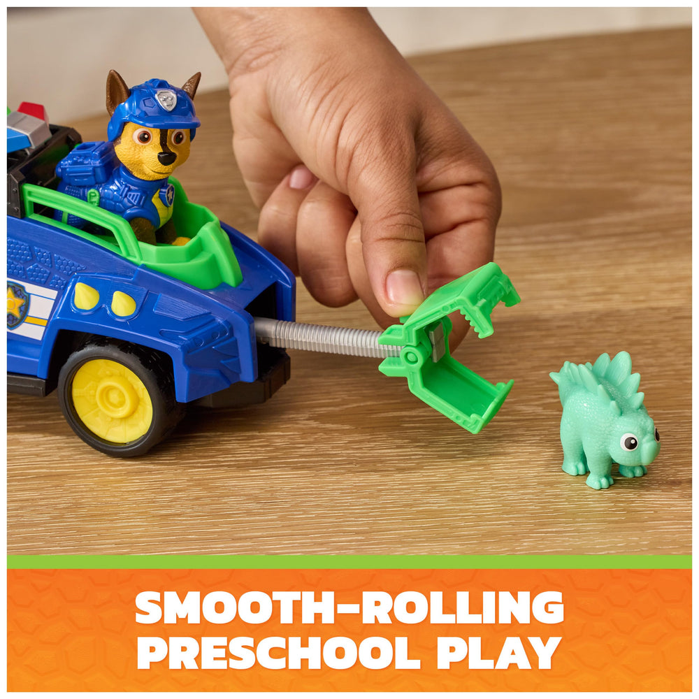 Paw Patrol dinosaurio amigo en la zona de carga para transporte y historias creativas