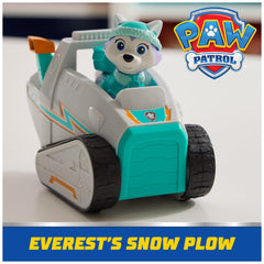 Paw Patrol Everest figura cercana detalle del uniforme y expresión, inspira juego