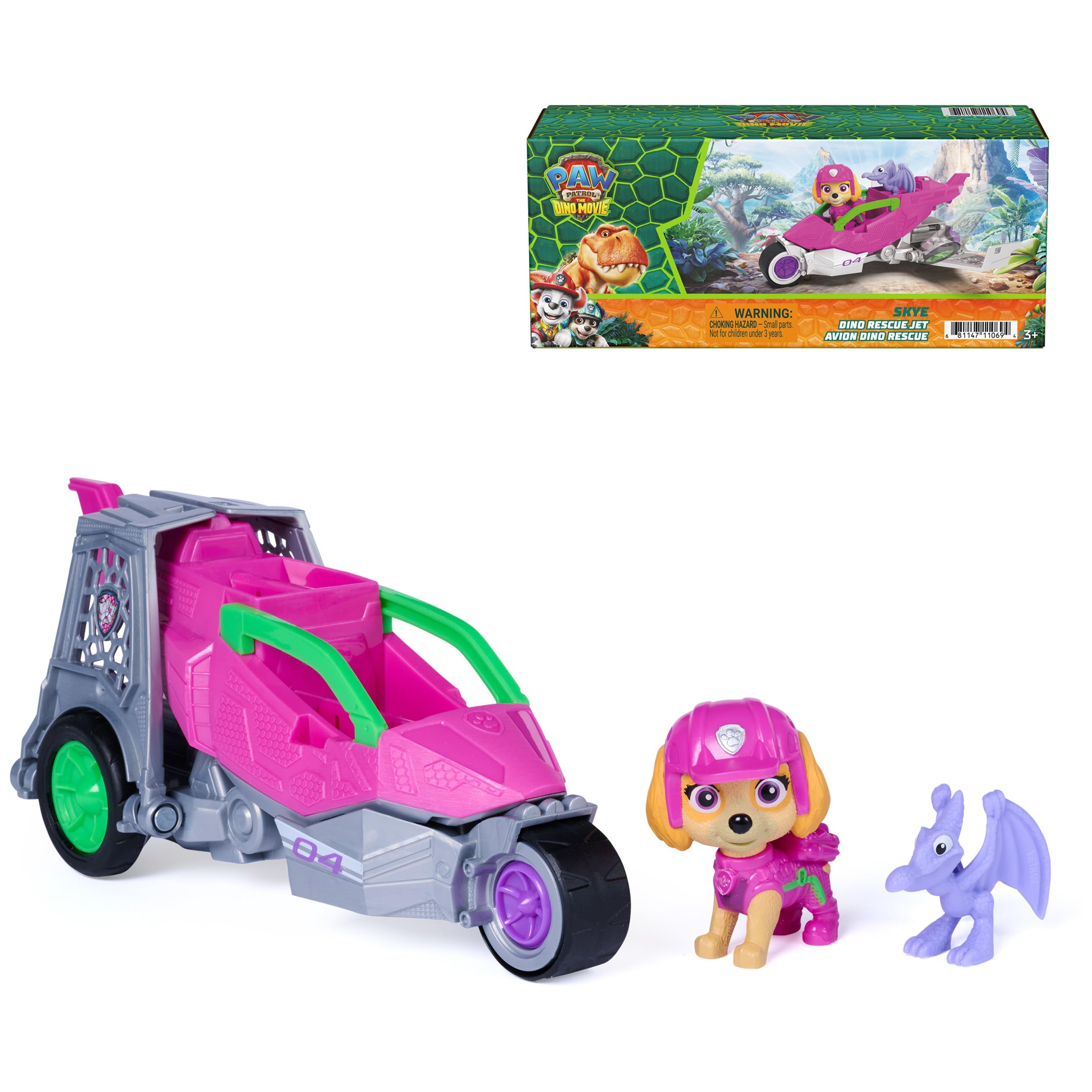PAW Patrol jet frontal mostrando diseño de película y llamada a la aventura