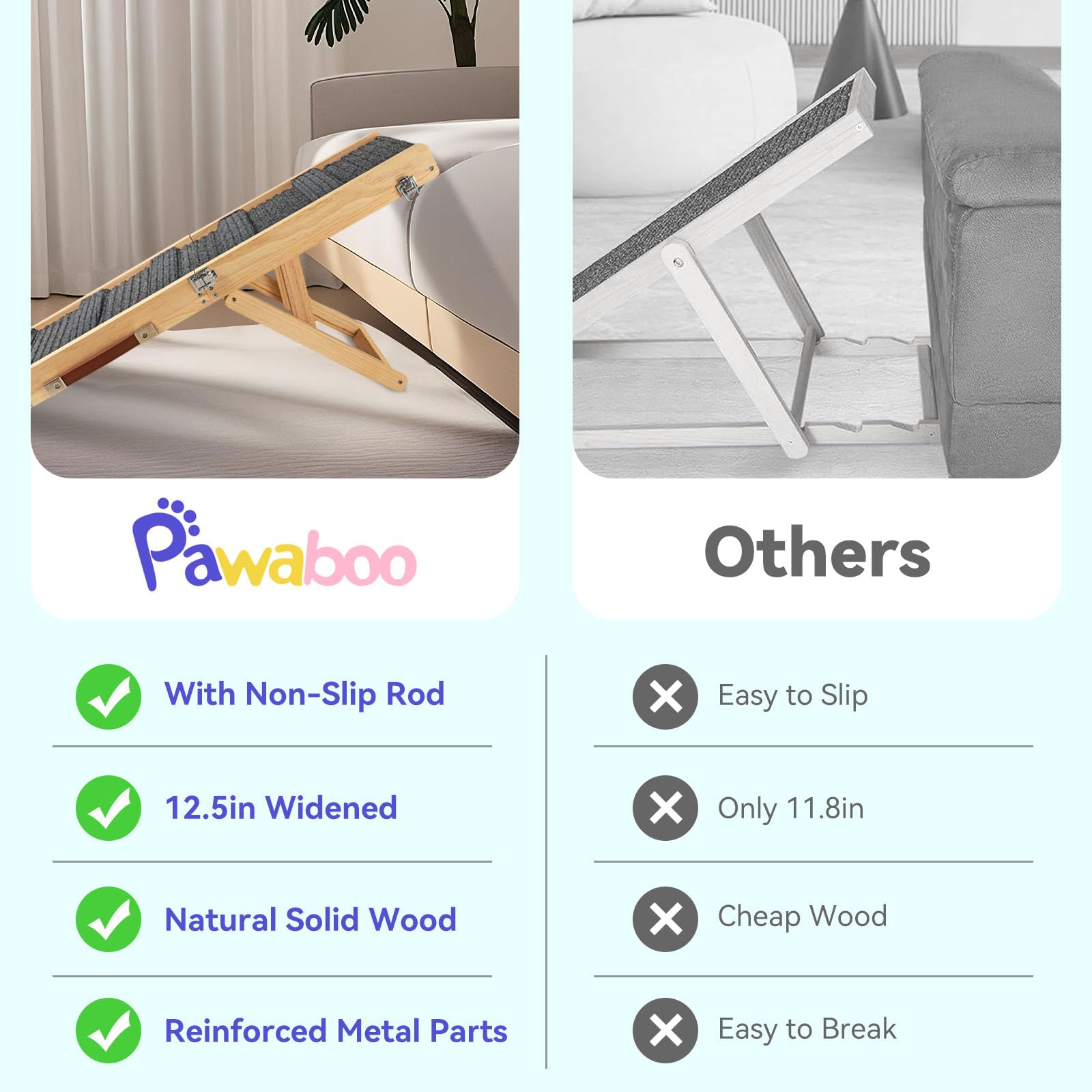 pawaboo comparación de tamaño para medir acceso y encaje