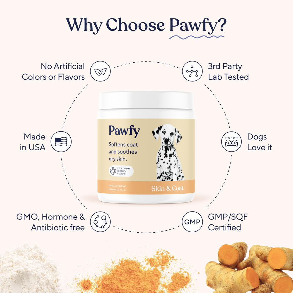 Etiqueta del producto Pawfy con ingredientes y recomendaciones claras