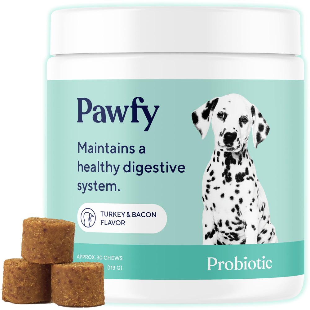 Pawfy masticables frente del envase mostrando presentación y beneficio de sabor