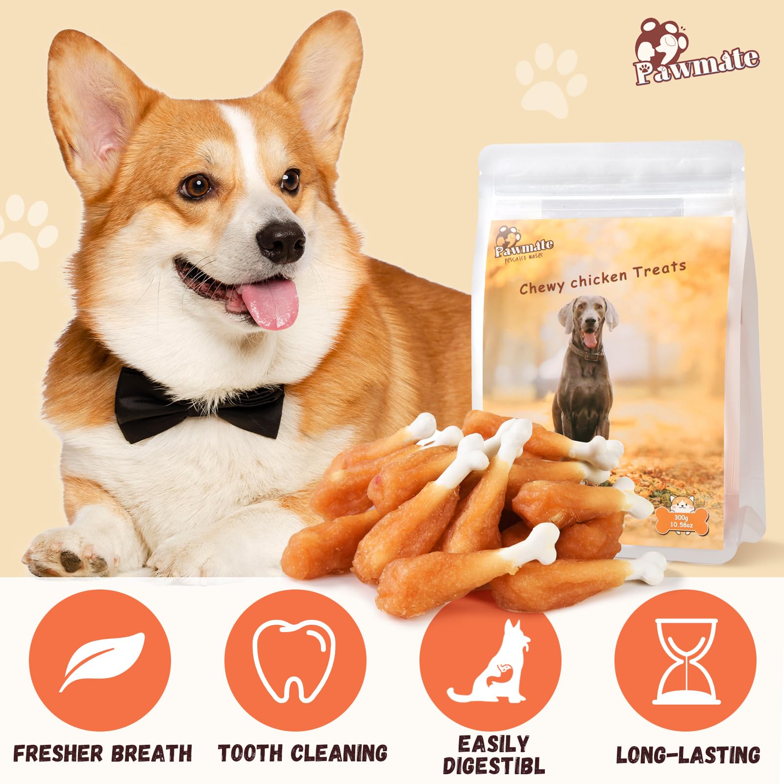 Pawmate etiqueta de ingredientes que destaca pollo real