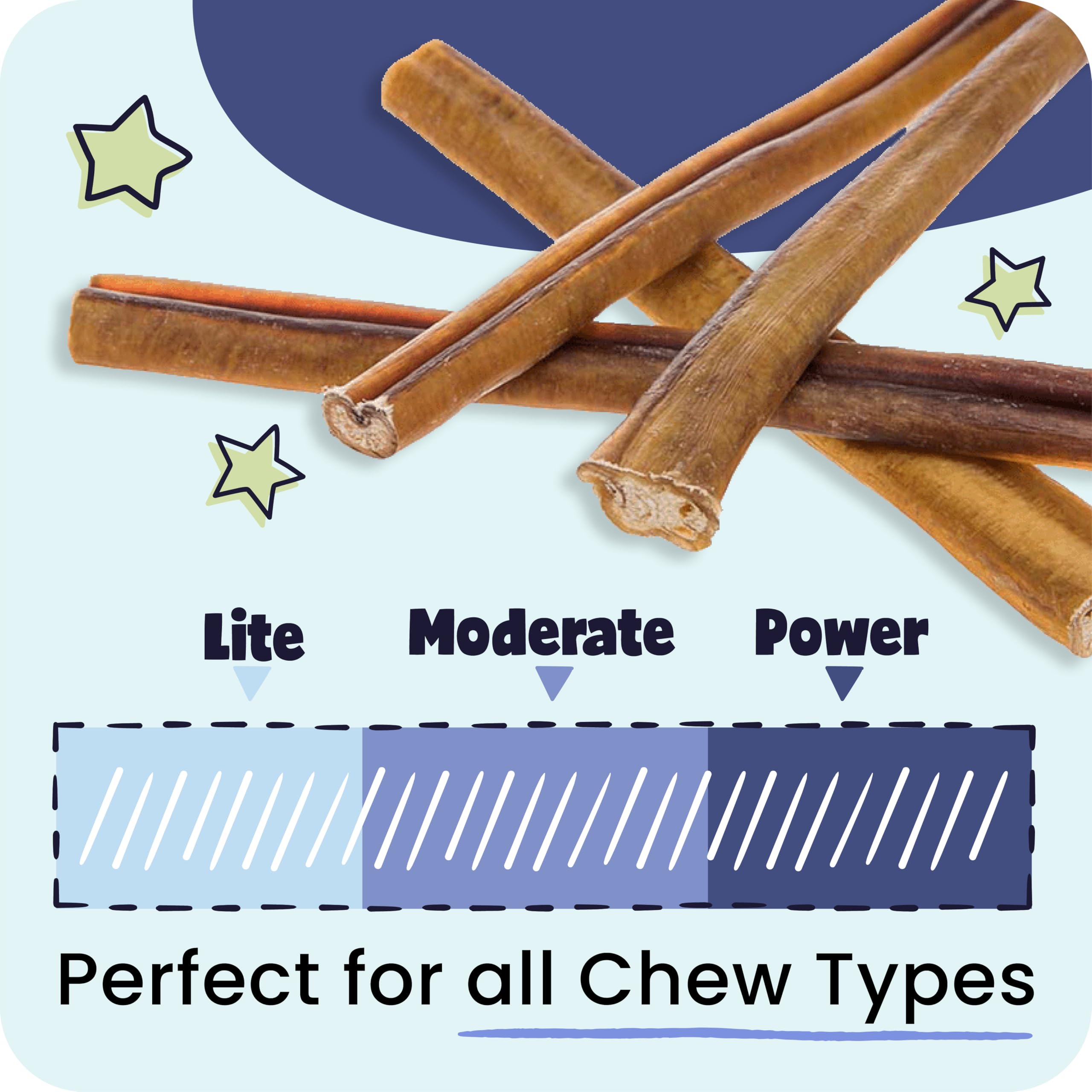 Pawstruck sticks arranged to show natural color and thickness variety