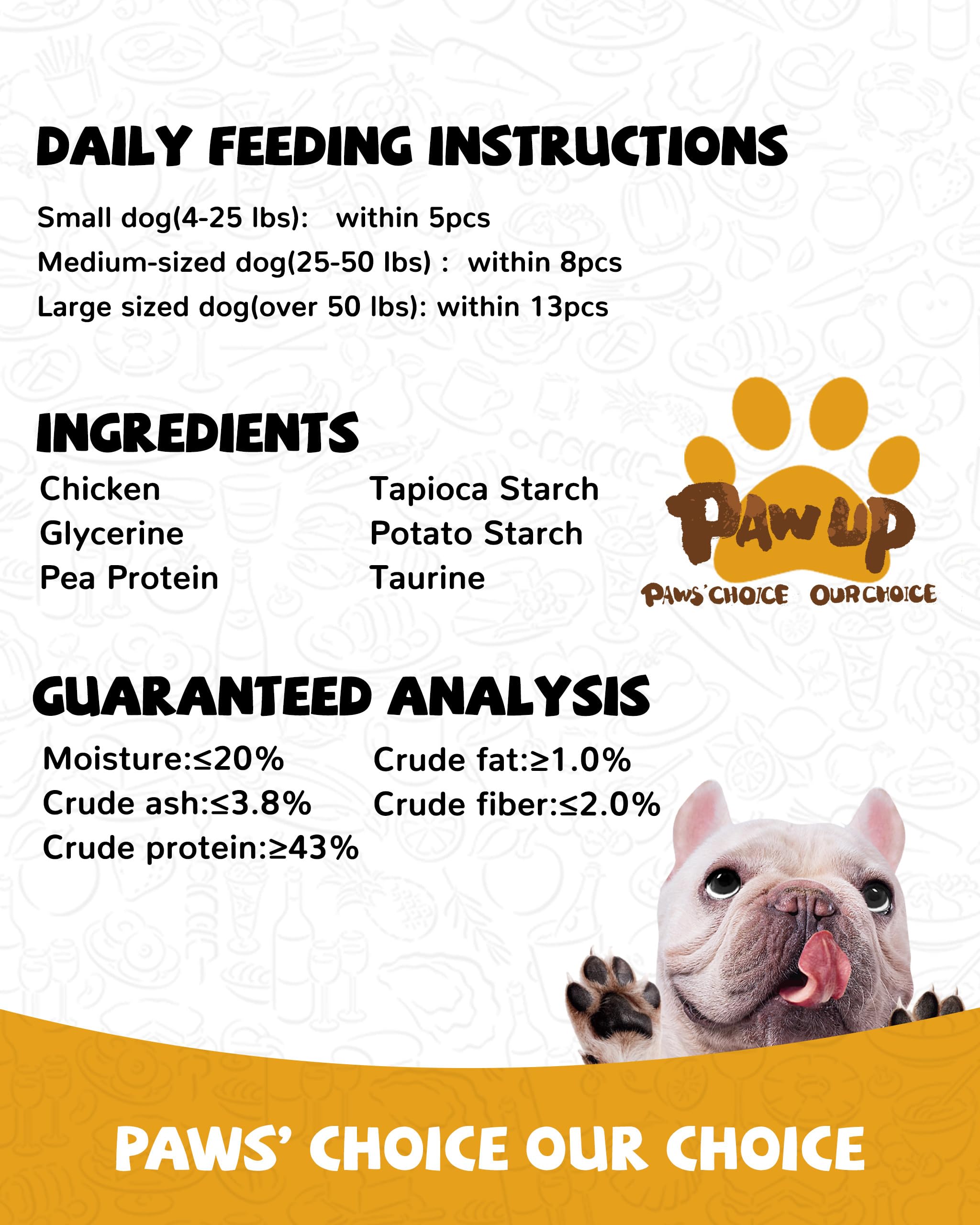 PAWUP tiras servidas en bol listas para premiar mascotas
