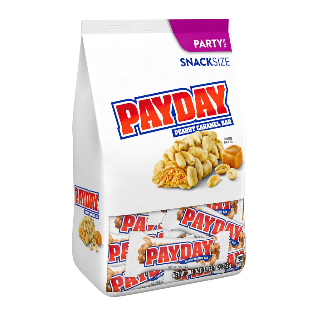 PayDay barra abierta mostrando textura masticable y mezcla salada dulce