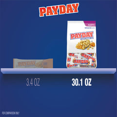 PayDay mini barras servidas en mesa de fiesta lista para compartir