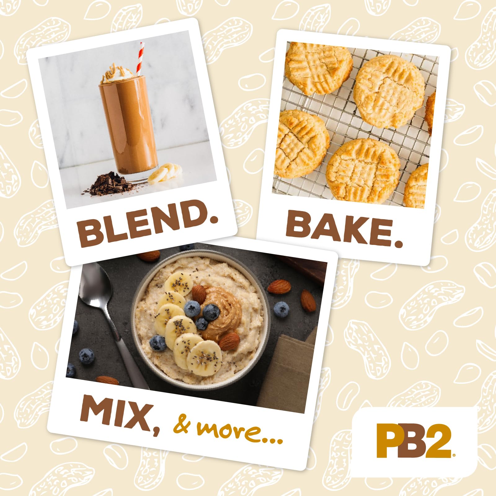 PB2 polvo mezclado en batido cremoso para añadir proteína
