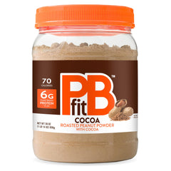 PBfit frasco frente mostrando etiqueta y beneficio bajo en grasa