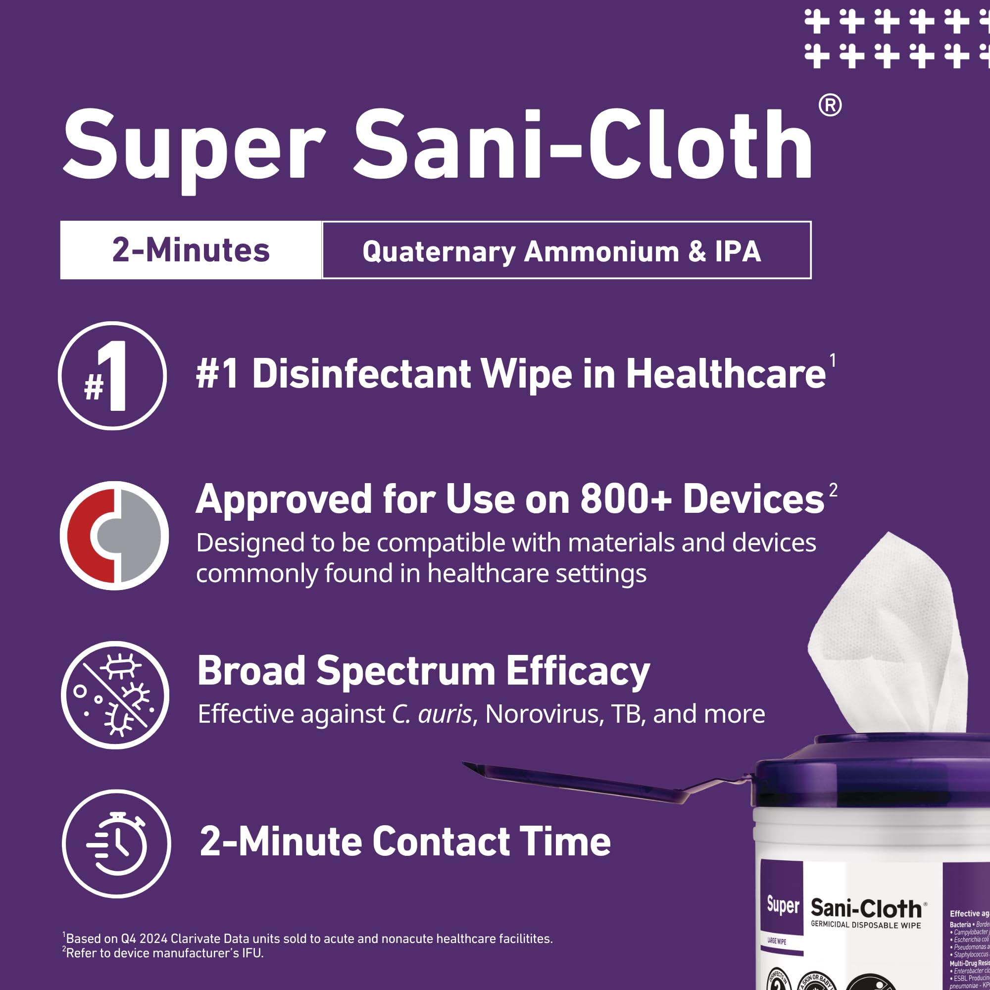 PDI Super Sani-Cloth textura húmeda y resistente para limpieza eficaz