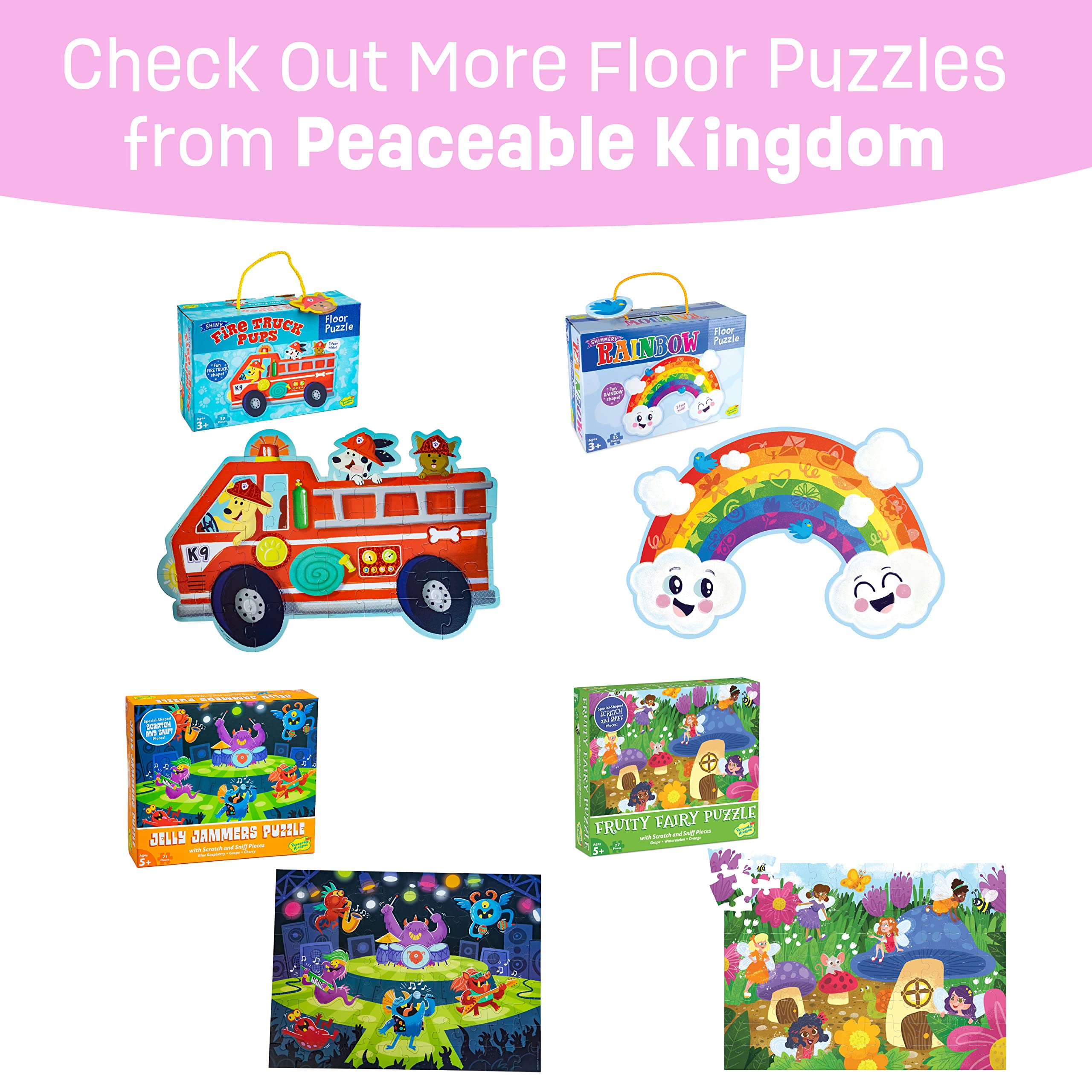 Peaceable Kingdom caja con asa para fácil transporte y almacenamiento ordenado