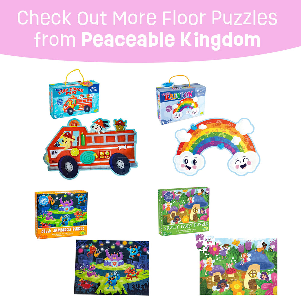Peaceable Kingdom caja con asa para fácil transporte y almacenamiento ordenado