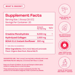 Peach Perfect etiqueta con BCAA y colágeno para recuperación