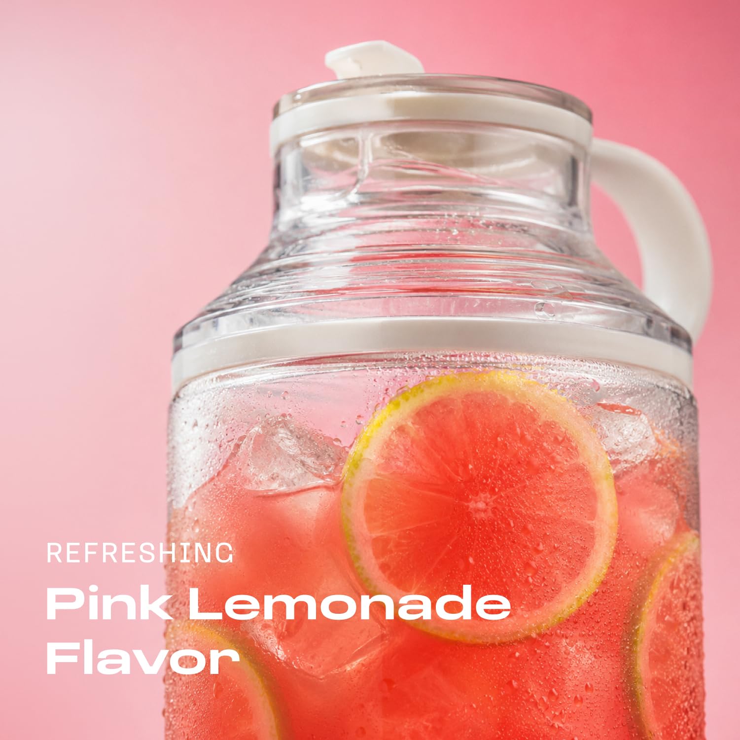 Peach Perfect bebida pink lemonade lista para beber, sabor refrescante
