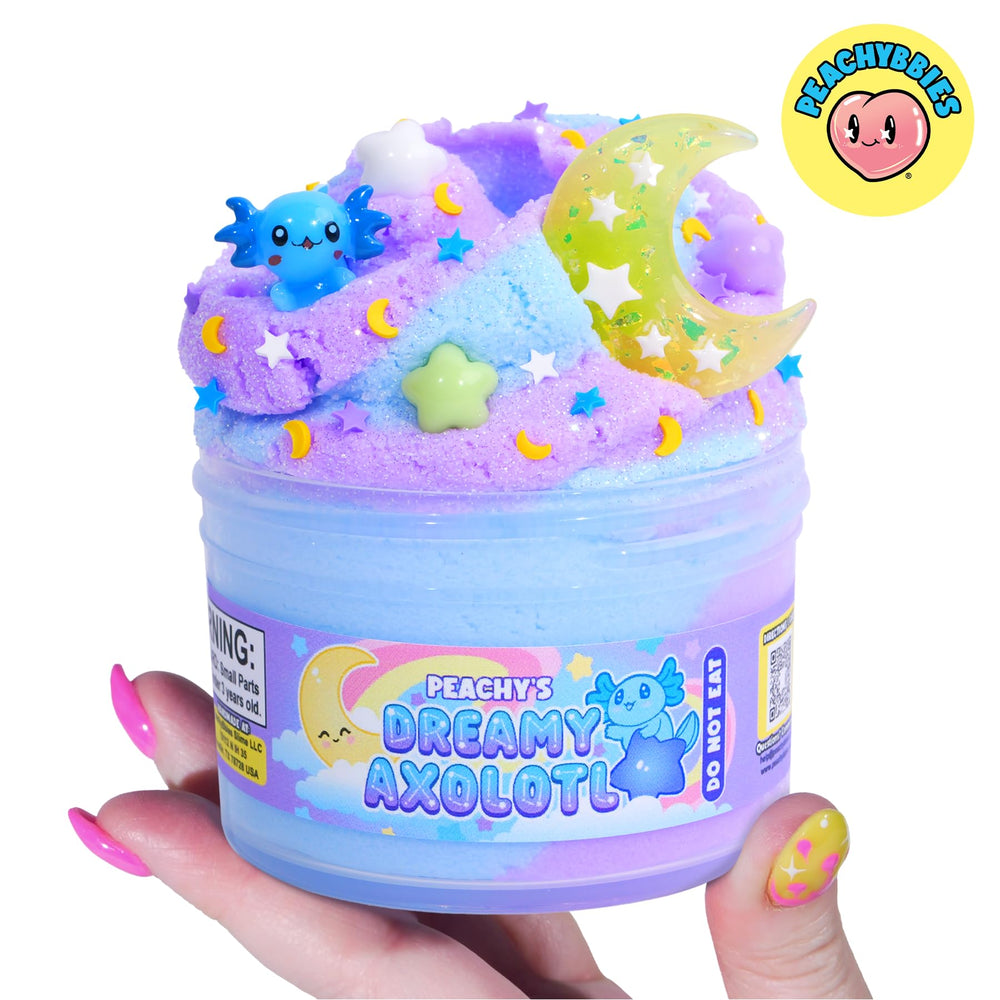 PEACHY primer plano de la textura cloud slime esponjosa y aireada