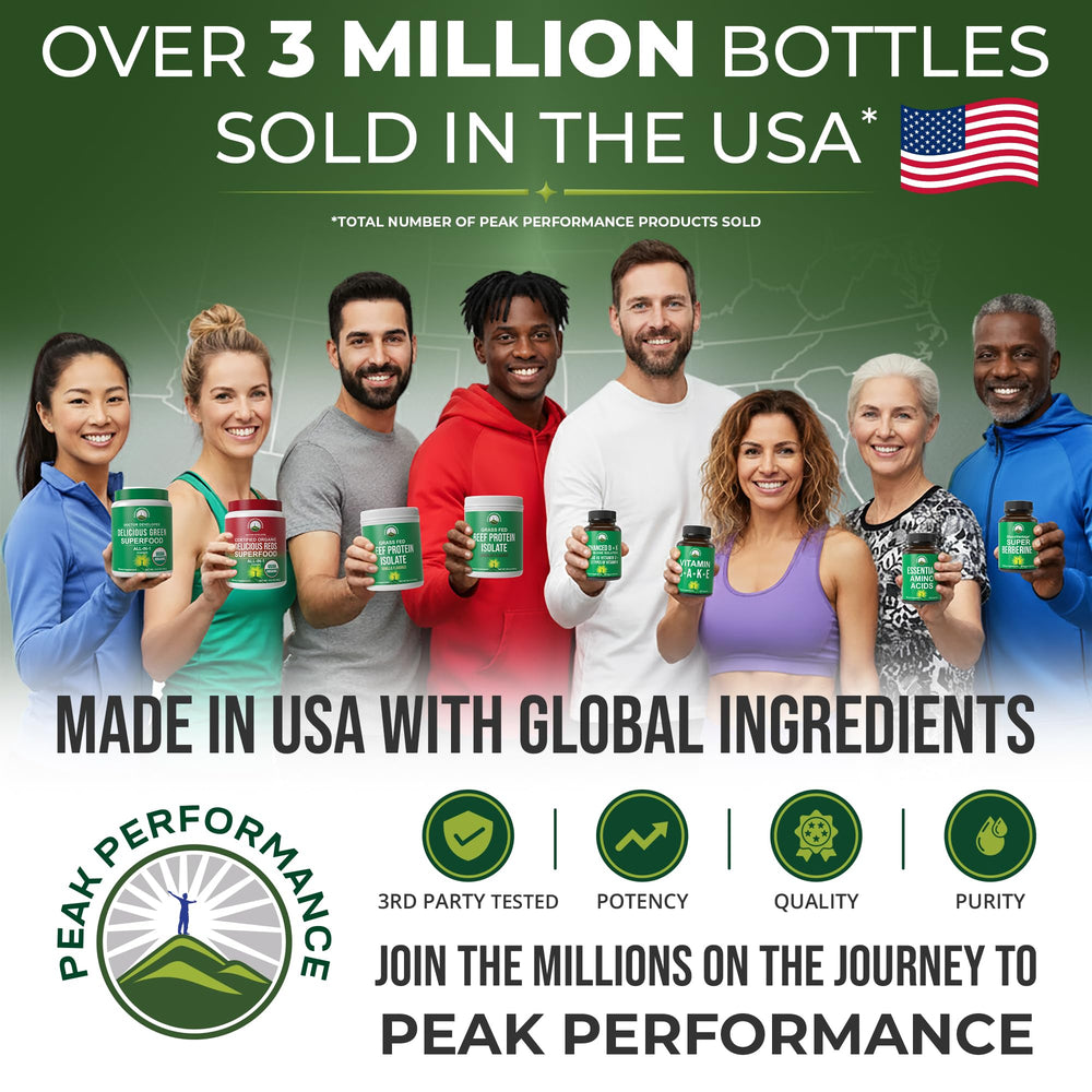 Peak Performance gráfico de distribución de los 9 aminoácidos clave