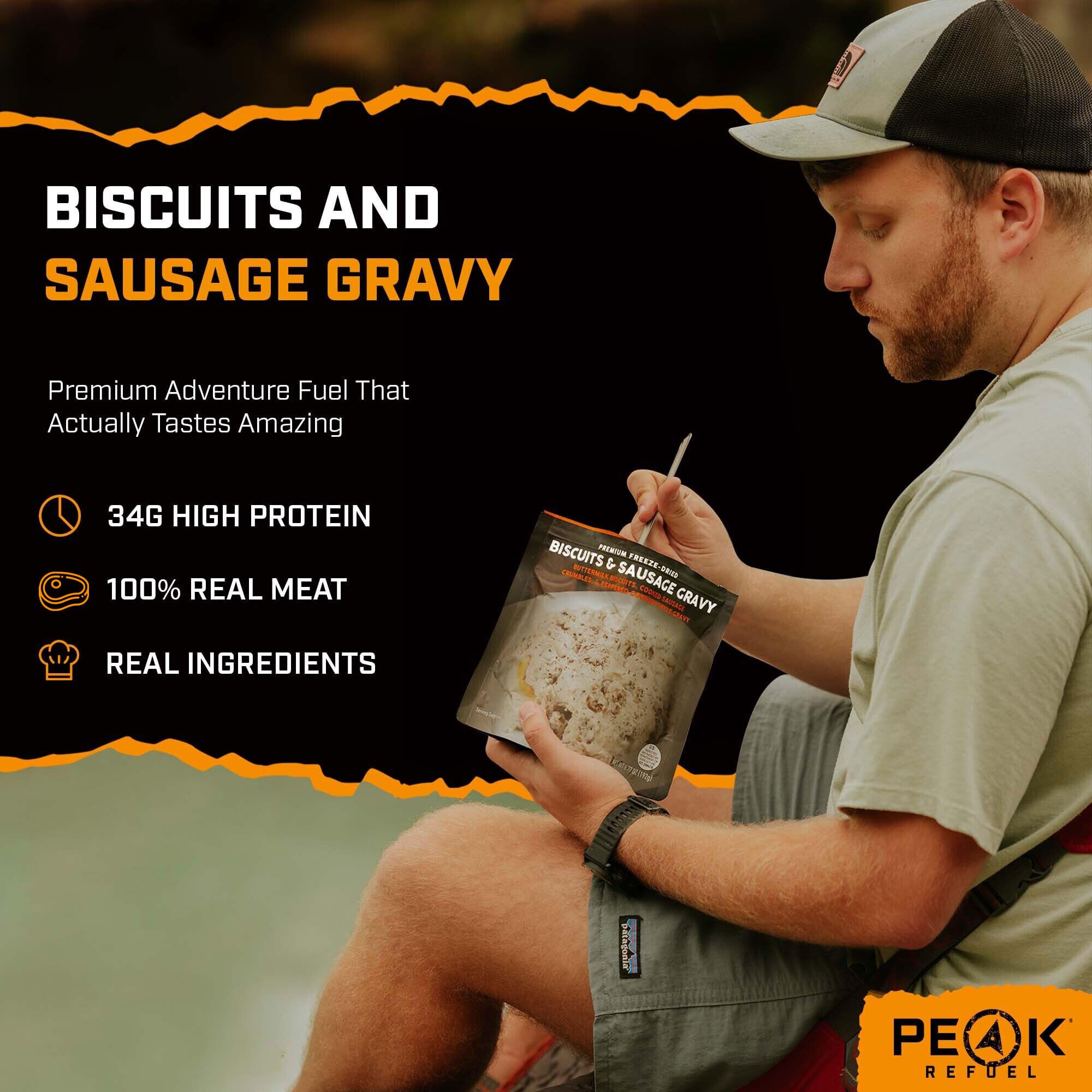 Peak Refuel detalle de la salsa con textura apetitosa y nutritiva