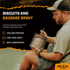 Peak Refuel detalle de la salsa con textura apetitosa y nutritiva