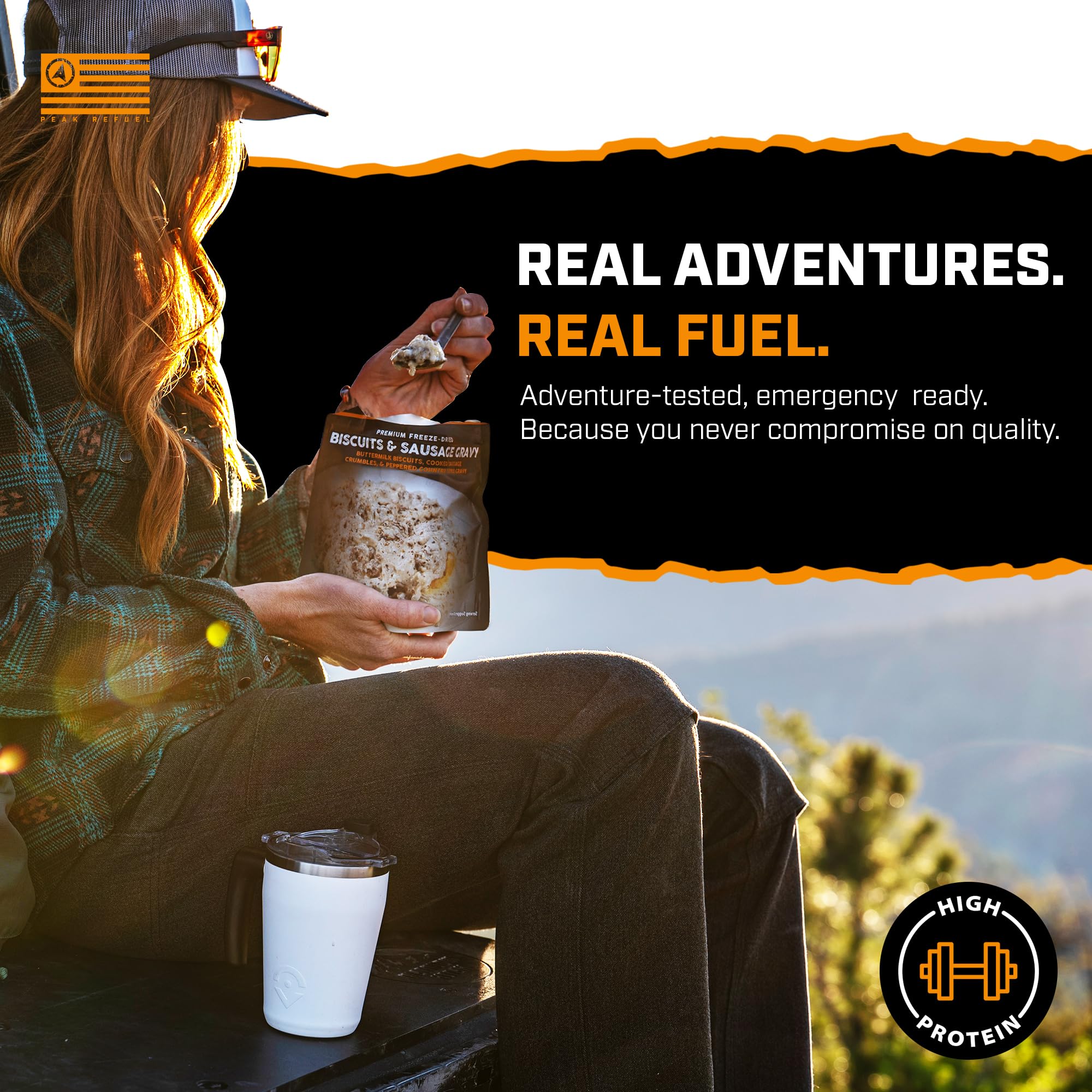 Peak Refuel etiqueta nutricional y origen USA para confianza y trazabilidad