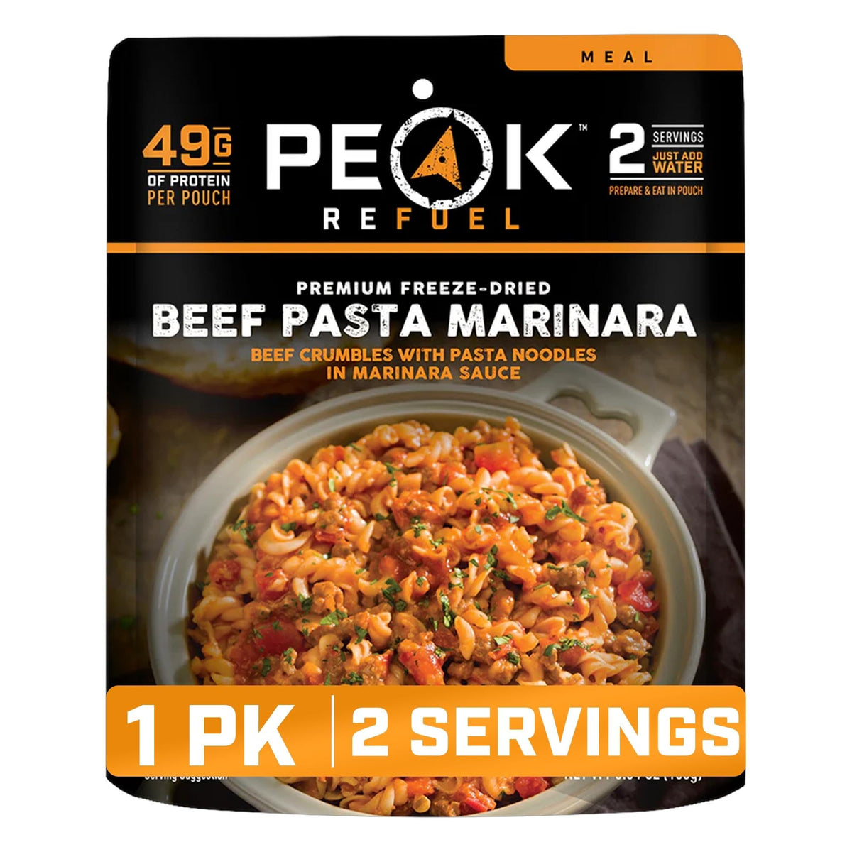 Peak Refuel frente del paquete mostrando diseño y beneficios claros