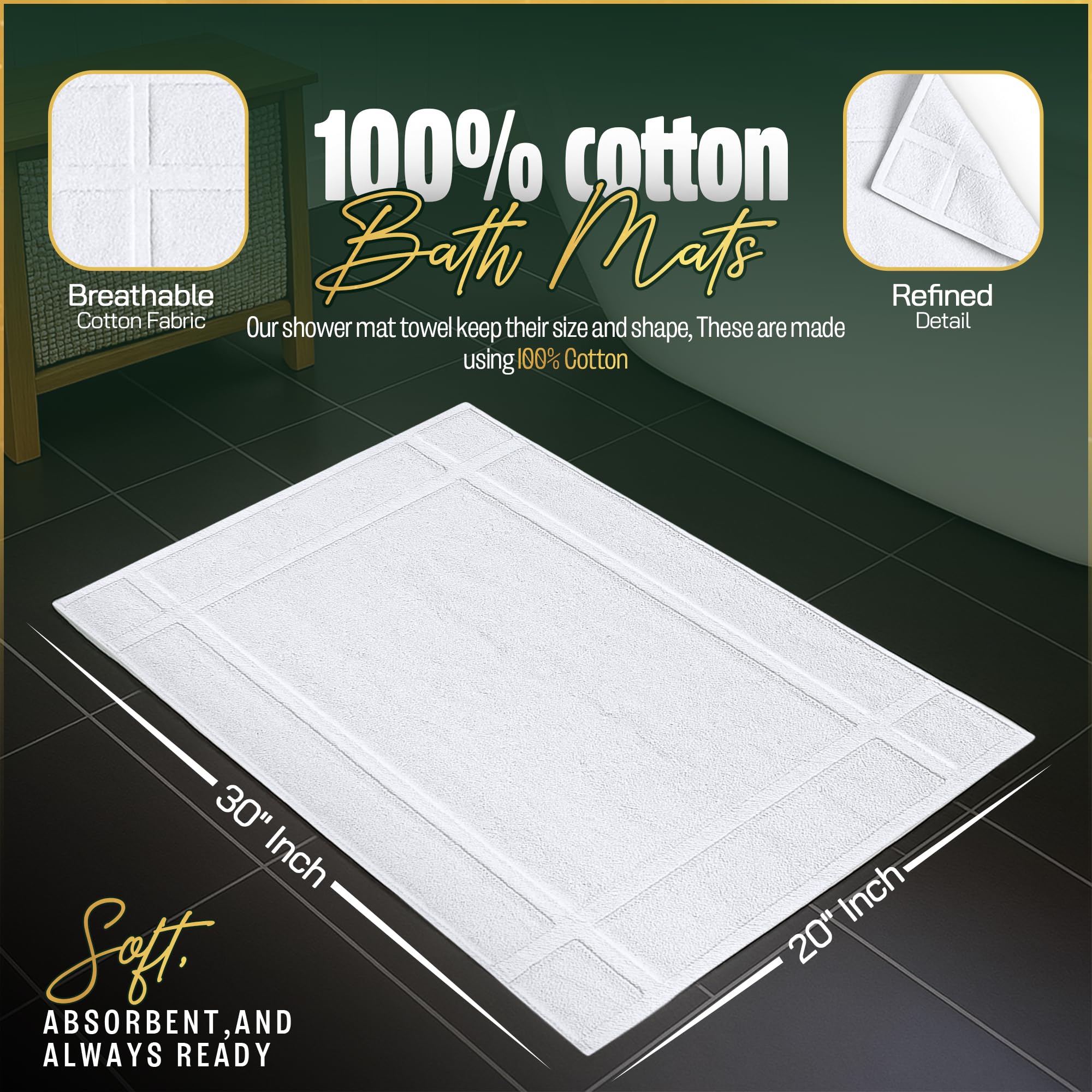 Pearl Linens comparación con mano muestra escala y tamaño
