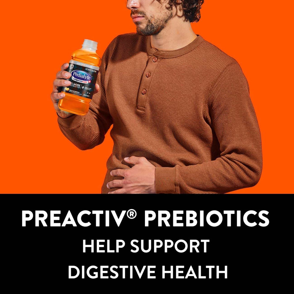Detalle de la etiqueta nutricional de Pedialyte destacando electrolitos y bajo azúcar