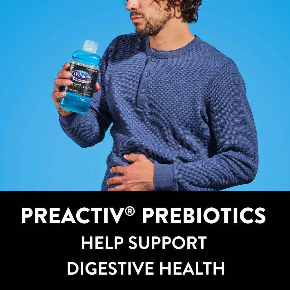 Etiqueta nutricional Pedialyte AdvancedCare Plus mostrando sodio y azúcares