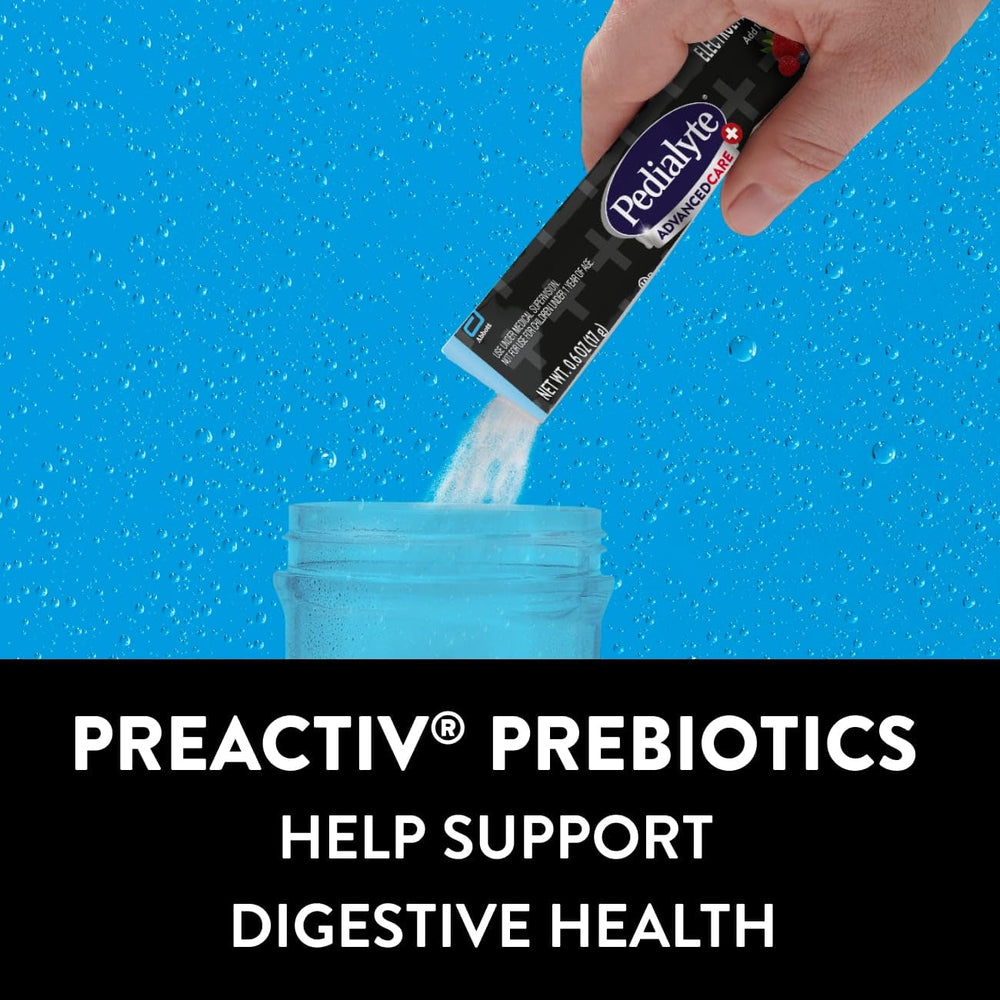 Pedialyte AdvancedCare Plus comparación de tamaño para llevar ideal en bolso
