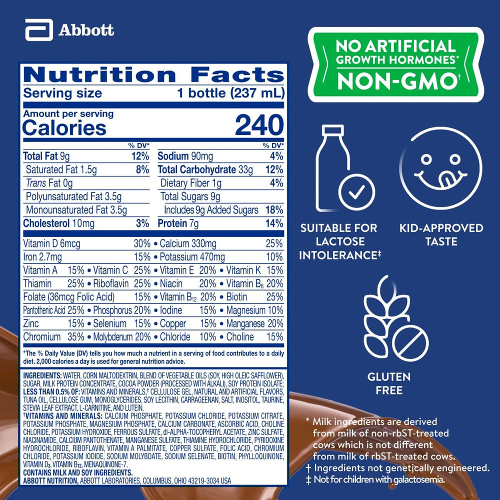 PediaSure etiqueta nutricional cercana resaltando vitaminas y minerales