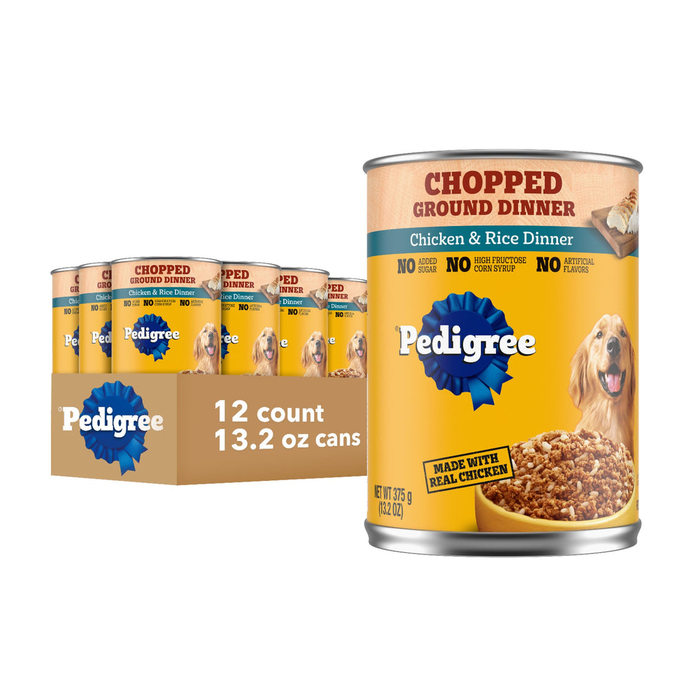 Pedigree lata frente mostrando diseño y beneficios del producto