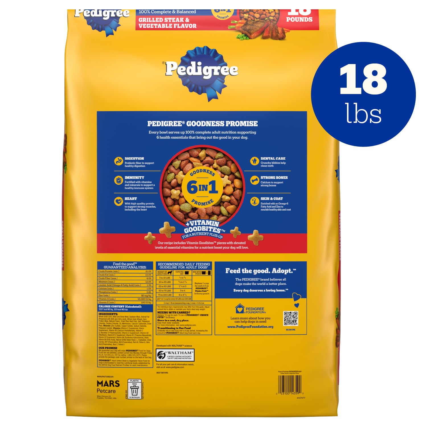 Cierre y sellado de bolsa Pedigree para conservar frescura y sabor